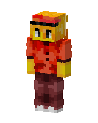Flame Hoodie skin, 3D preview