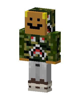 Camo Smiley Hoodie skin, 3D preview