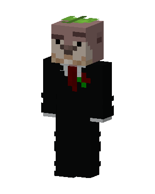Suited Villager skin, 3D preview