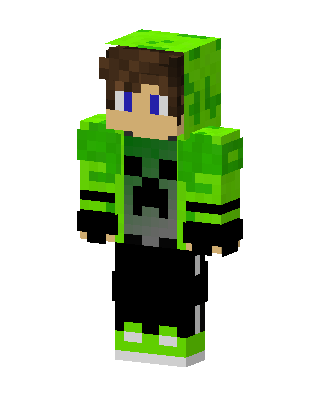 Creeper Hoodie Boy Minecraft creeper skin