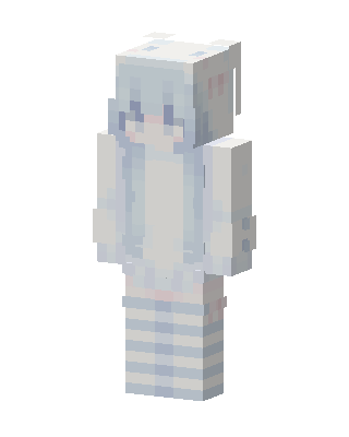 Bunny Hoodie Girl skin, 3D preview
