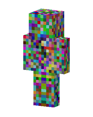 Rainbow Static Minecraft skin
