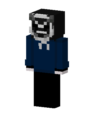 Blue Skeleton Boy skin, 3D preview