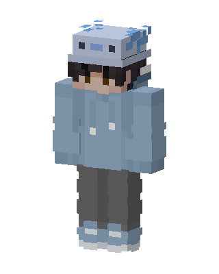 Axolotl Hoodie skin, 3D preview