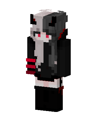 Black Anime Girl skin, 3D preview