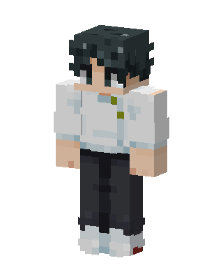 White Student Boy skin, 3D preview