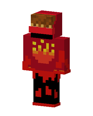 Flame Hoodie skin, 3D preview