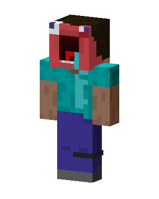 Screaming Steve skin, 3D preview