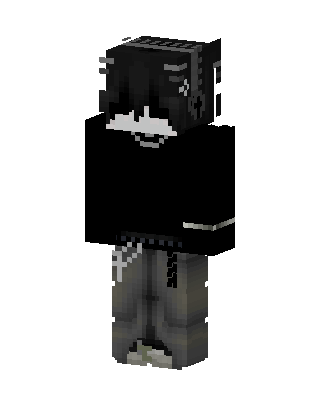 Emo Hoodie Boy skin, 3D preview