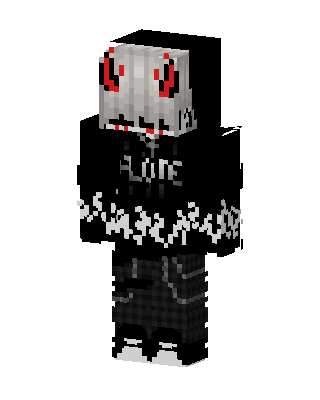 Black Hoodie Boy skin, 3D preview
