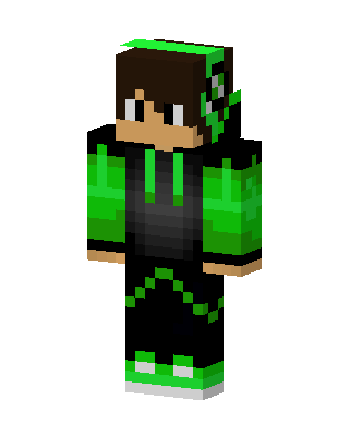 Green Hoodie Boy Minecraft creeper skin