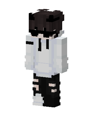 White Player Boy skin, 3D preview