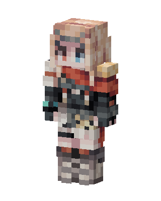Red Scarf Wanderer Minecraft skin