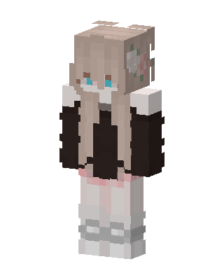Floral Bunny Girl skin, 3D preview