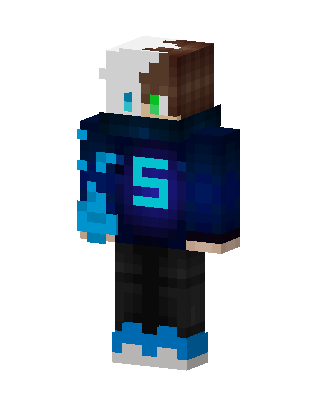 Blue Flame Hoodie skin, 3D preview