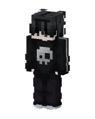 Skull Hoodie Boy skin, 3D preview