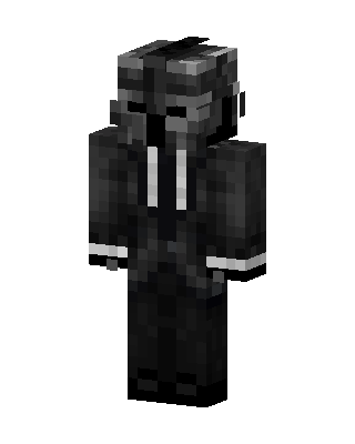 Black Hoodie Boy skin, 3D preview
