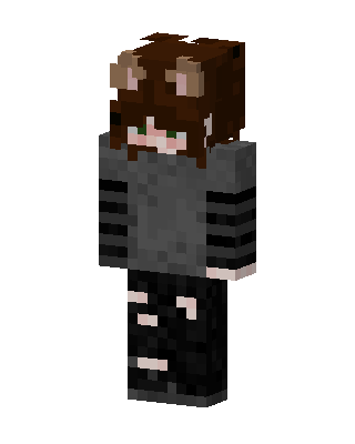Gray Emo Boy skin, 3D preview