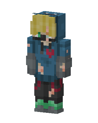 Blue Player Boy skin, 3D preview