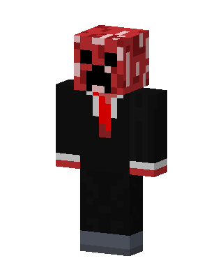 Red Creeper Suit skin, 3D preview
