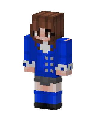 Blue Player Girl skin, 3D preview