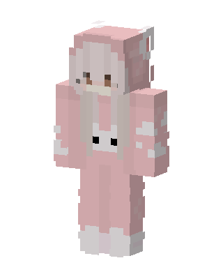 Pink Bunny Onesie skin, 3D preview