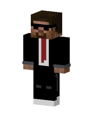 Black Suit Boy skin, 3D preview