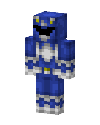 Blue Power Ranger skin, 3D preview