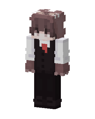 Black Student Girl skin, 3D preview