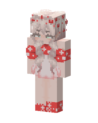 White Doctor Girl skin, 3D preview