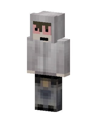 Gray Hoodie Kid skin, 3D preview