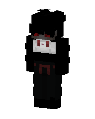 Black Masked Villain Boy skin, 3D preview