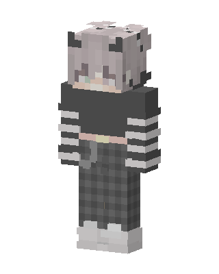 Gray Animal Girl skin, 3D preview