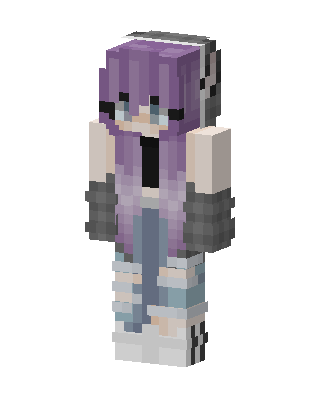 Lavender Headphones skin, 3D preview