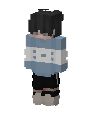Cozy Blue Sweater skin, 3D preview