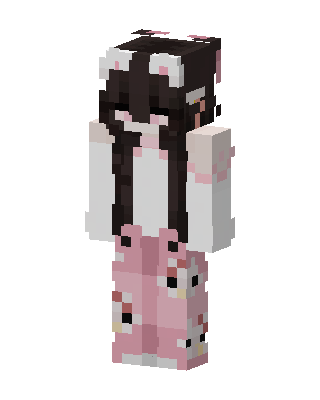 Pink Bunny Pajamas skin, 3D preview
