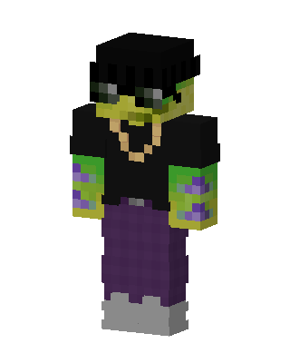 Black Villain Boy skin, 3D preview