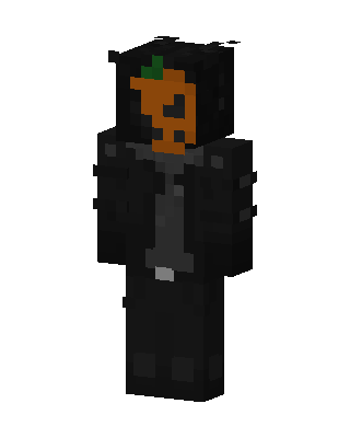 Black Goth Boy skin, 3D preview