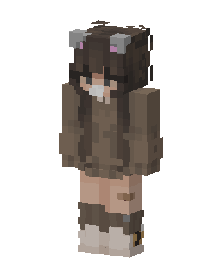 Brown Player Girl skin, 3D preview