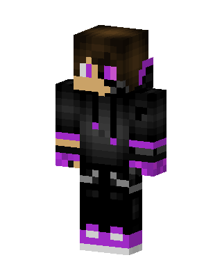 Purple Void Hoodie skin, 3D preview