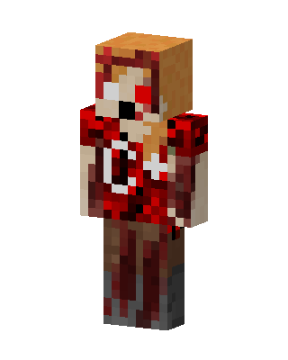 Red Holiday Boy skin, 3D preview