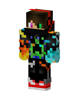 Neon Creeper Hoodie skin, 3D preview