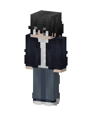 Dark Jacket Boy skin, 3D preview