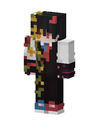 Floral Vine Boy skin, 3D preview