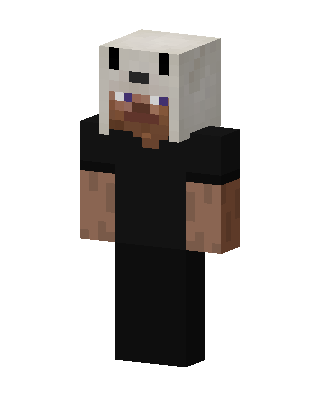 Black Masked Mob Boy skin, 3D preview