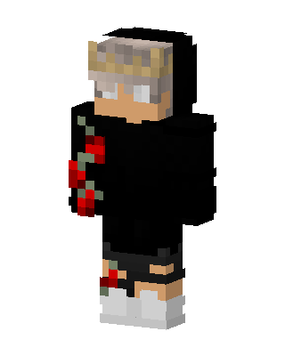 Rose Hoodie Boy skin, 3D preview