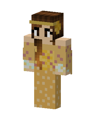 Golden Gown Girl skin, 3D preview