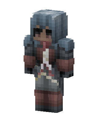 Gray Knight Girl Minecraft skin