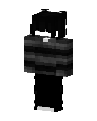 Black Emo Minecraft goth skin