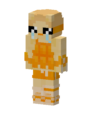 Crying Orange Girl Minecraft skin